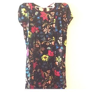 Floral Black dress